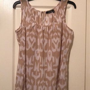 Brown and white Aztec print tank SZ M